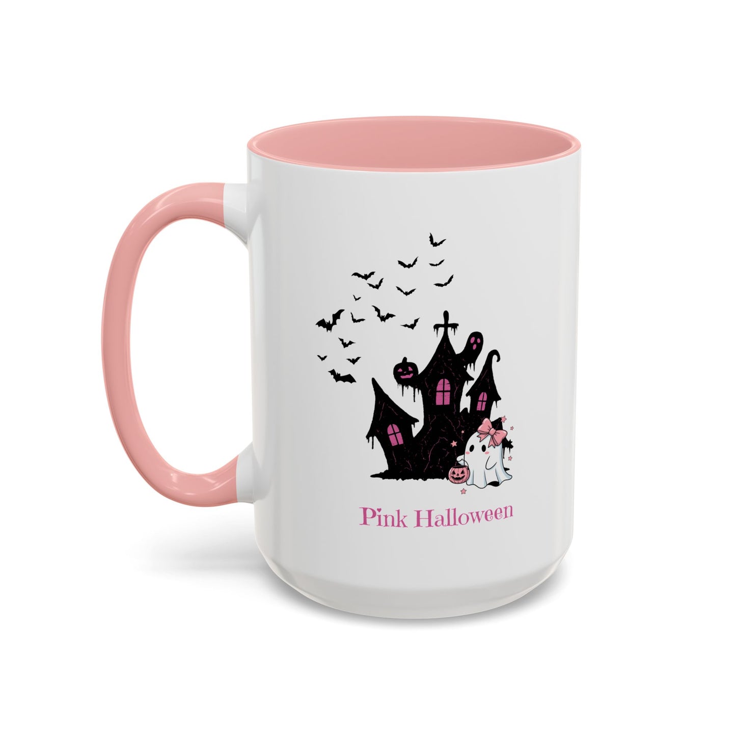 Pink Halloween coffee mug