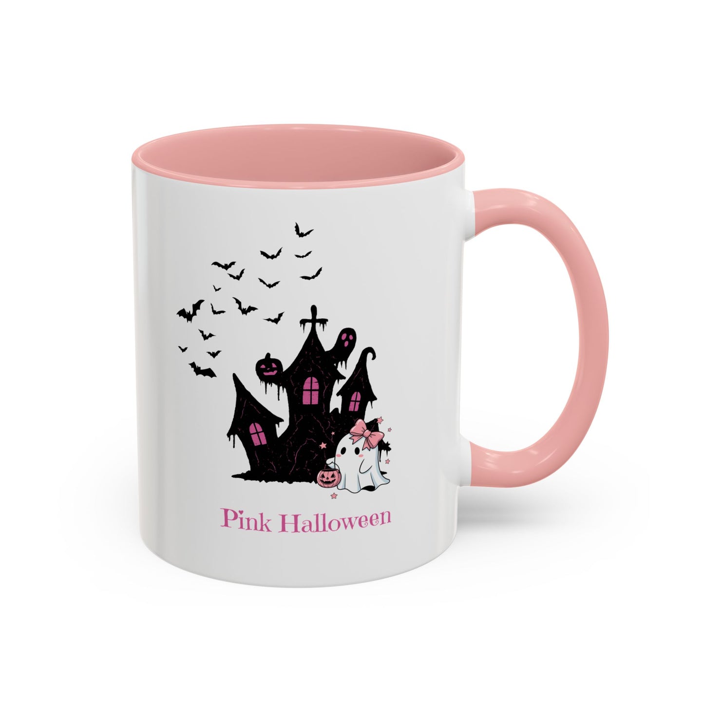 Pink Halloween coffee mug