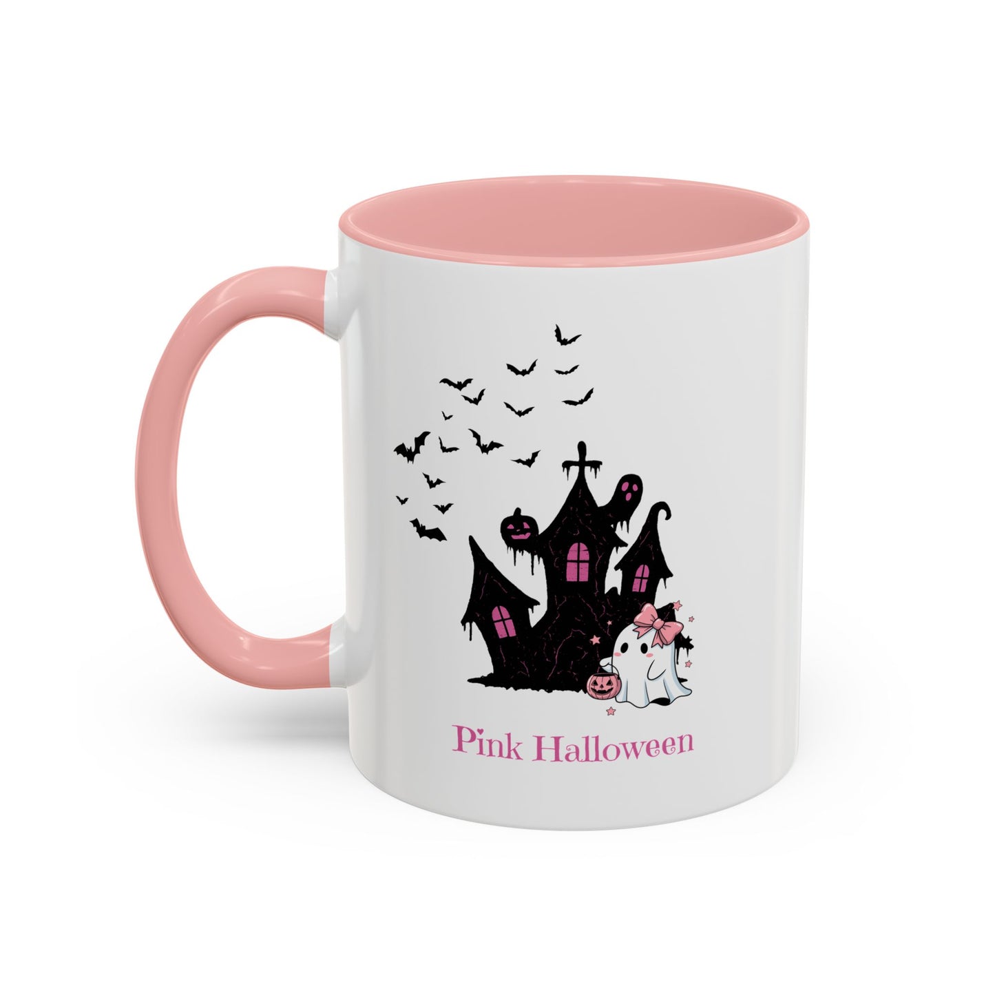 Pink Halloween coffee mug