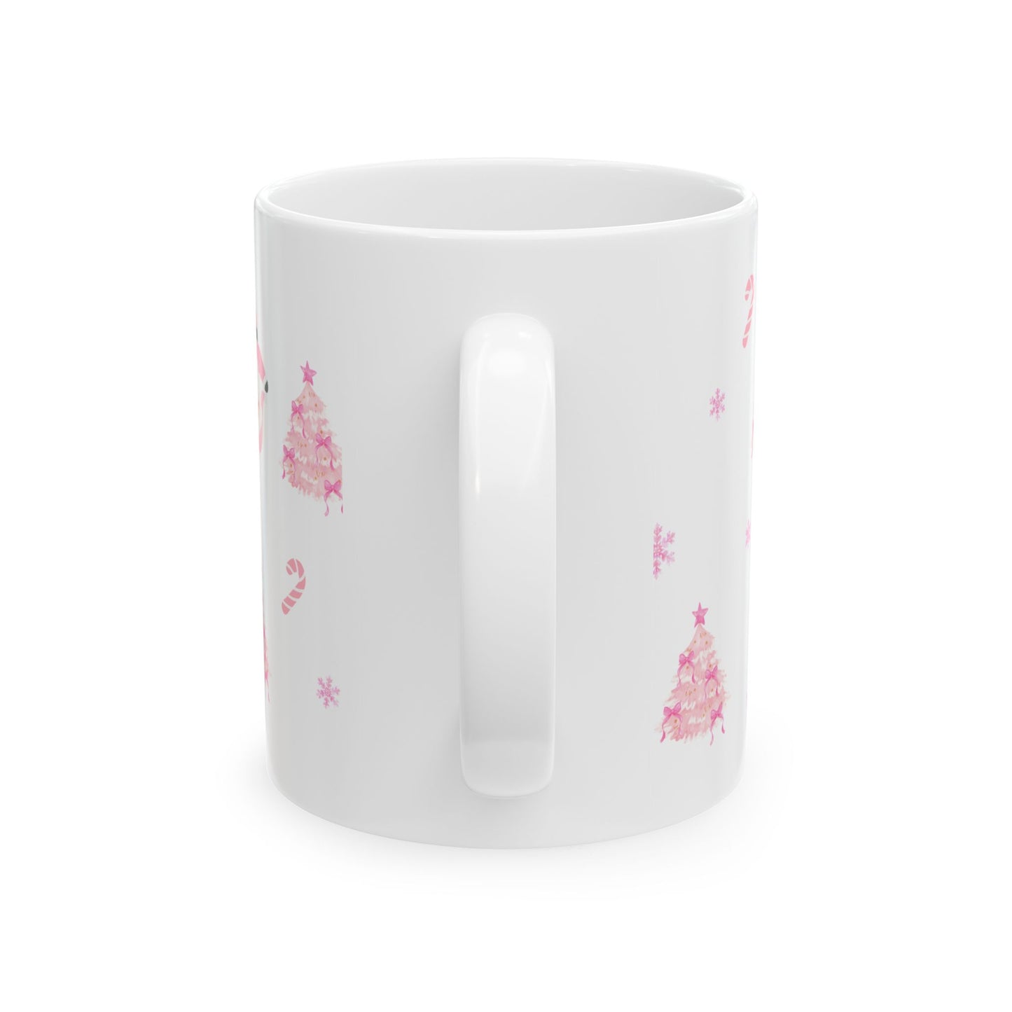 Pink Santa ceramic mug
